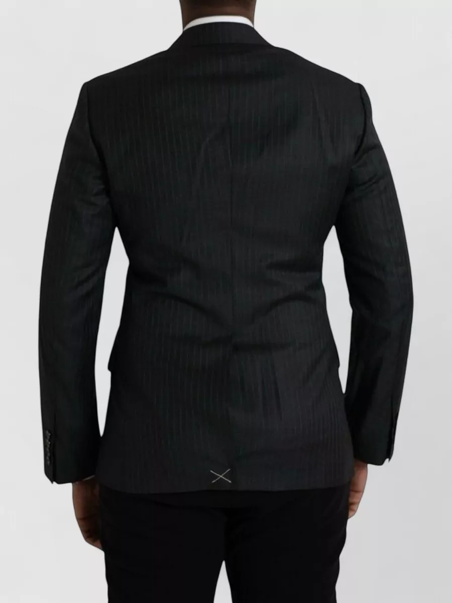 Dolce&Gabbana Virgin Wool Pinstripe Single Breasted Suit Jacket