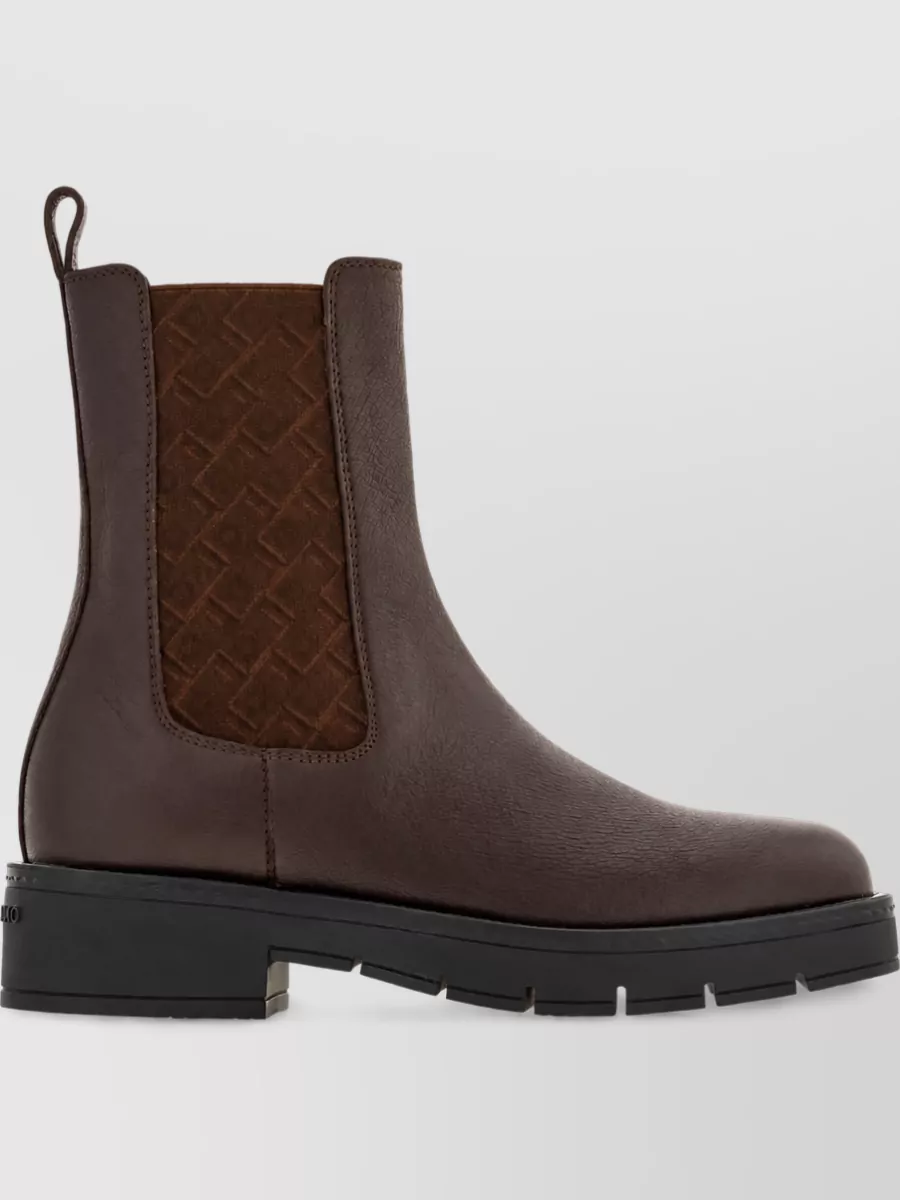 Ferragamo Leather Mohave Ankle Boots