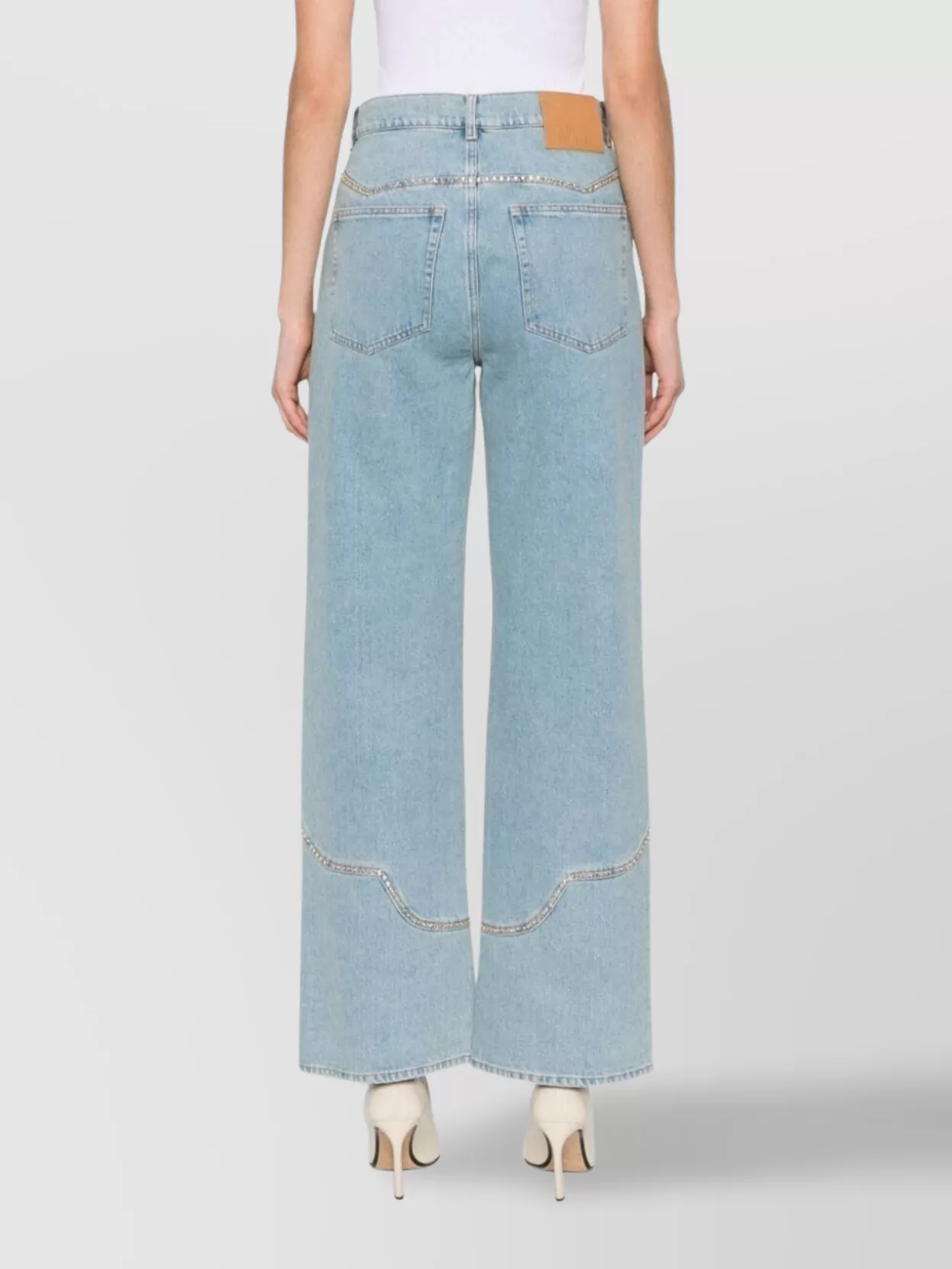 Giuseppe Di Morabito Wide-Leg High-Rise Trousers Belt Loops