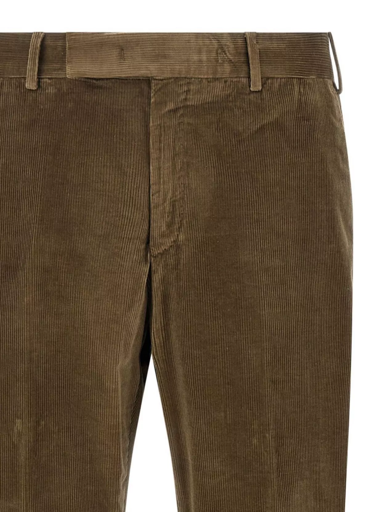 Pt Torino Cappuccino Stretch Corduroy Pant In Green