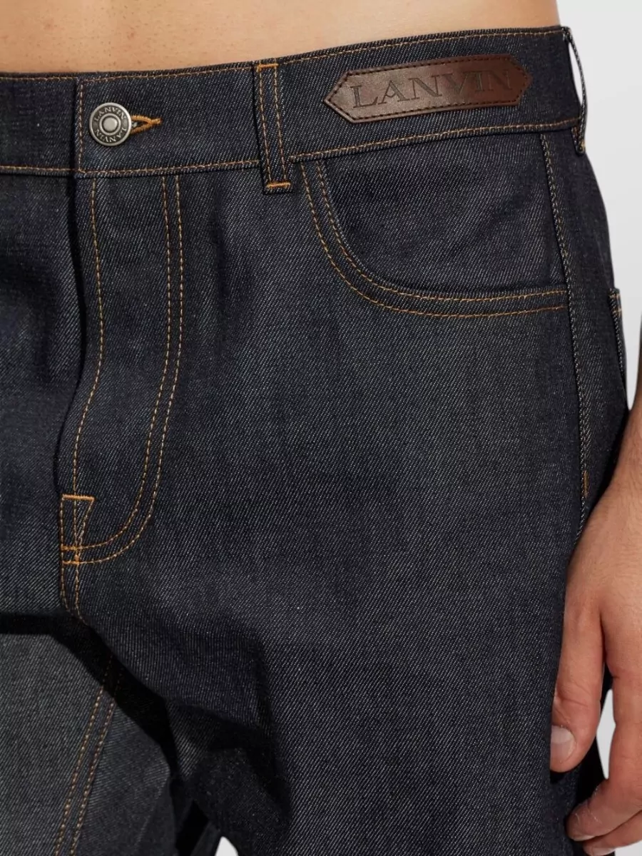 Lanvin Silk Straight-Leg Jeans