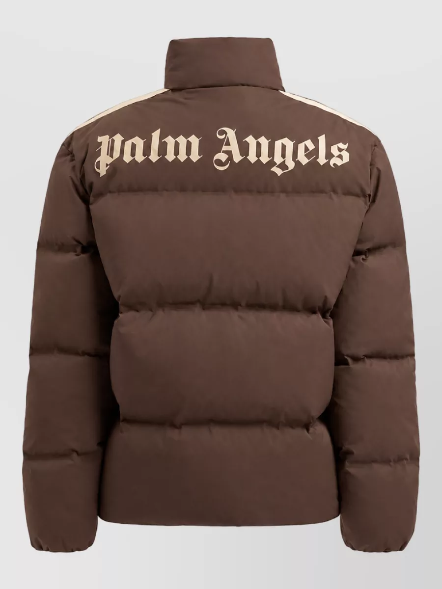 Palm Angels Logo-Print Puffer Jacket