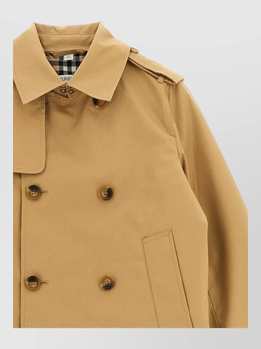Burberry Cotton short double-breasted trench coat