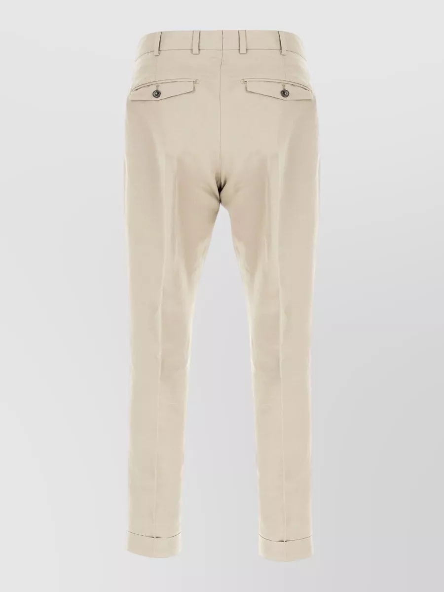 Pt Torino Linen Blend Tailored Trousers