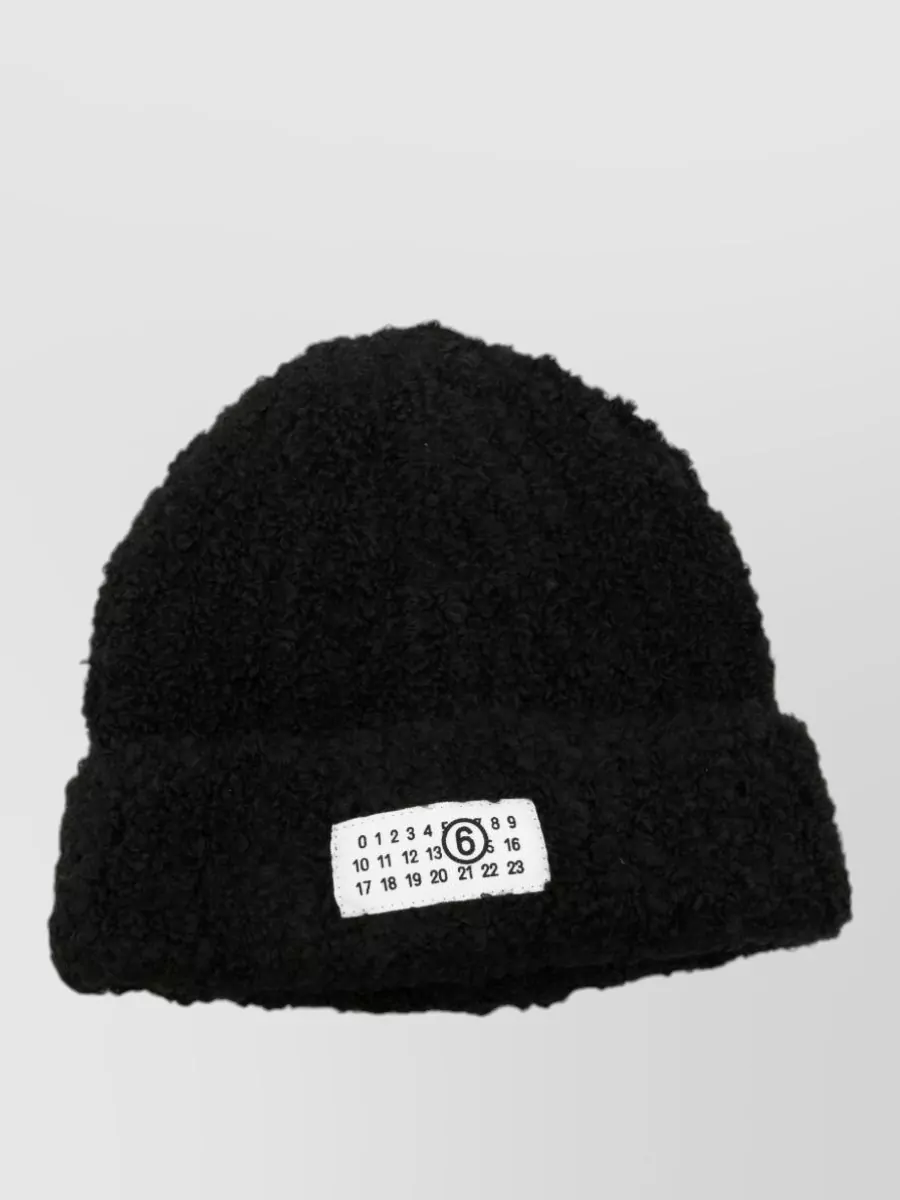Mm6 Maison Margiela logo-appliqué beanie