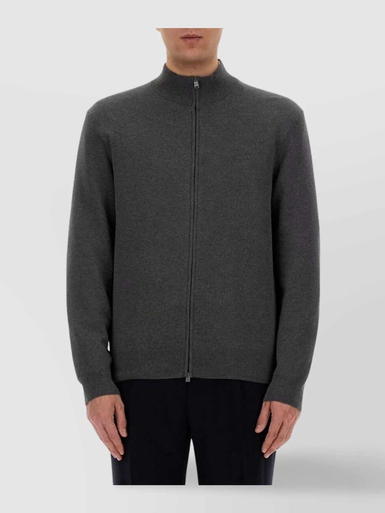 Boss Zippered Top High Collar