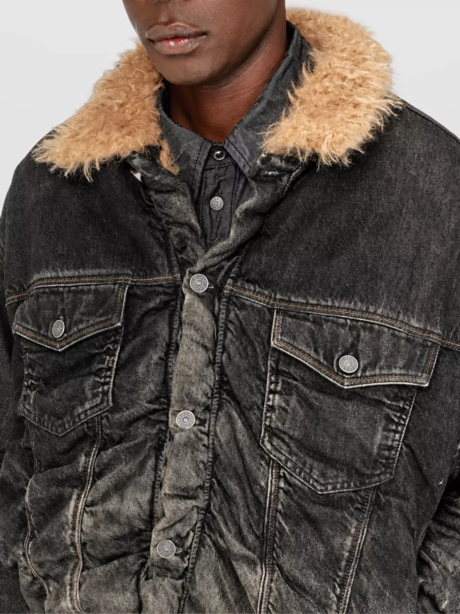 Diesel Ruffled Denim Jacket