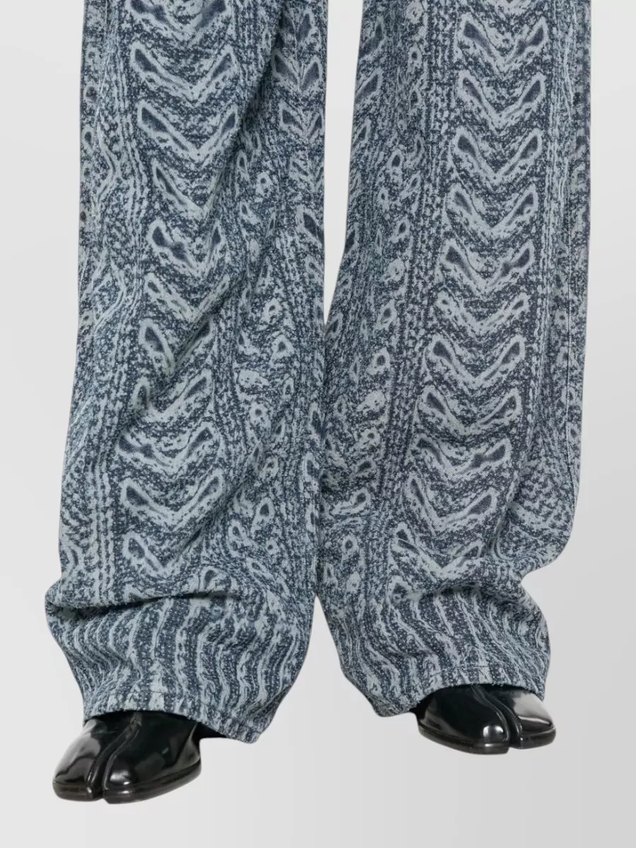 Diesel Denim High-Rise Wide-Leg Jeans