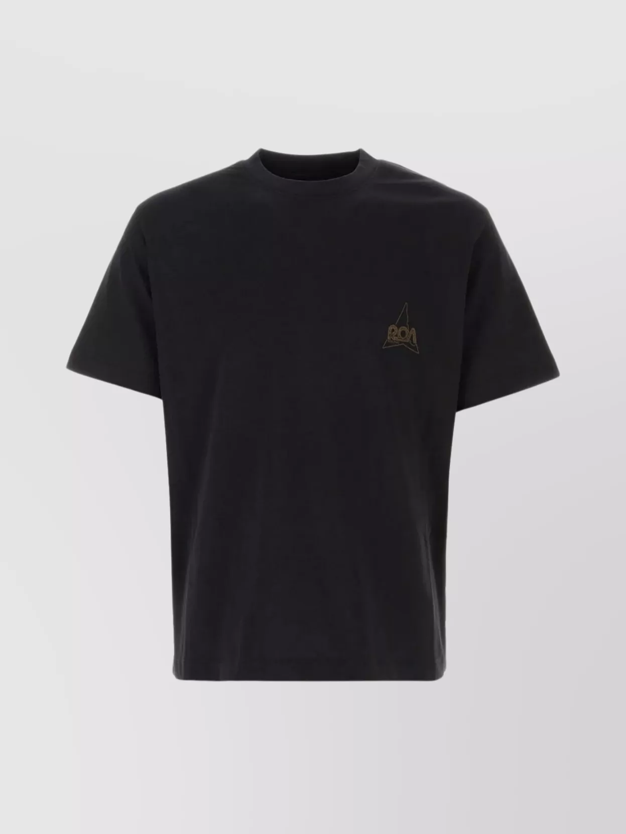 Shop Roa Crew-neck Cotton T-shirt With Unique Back Print