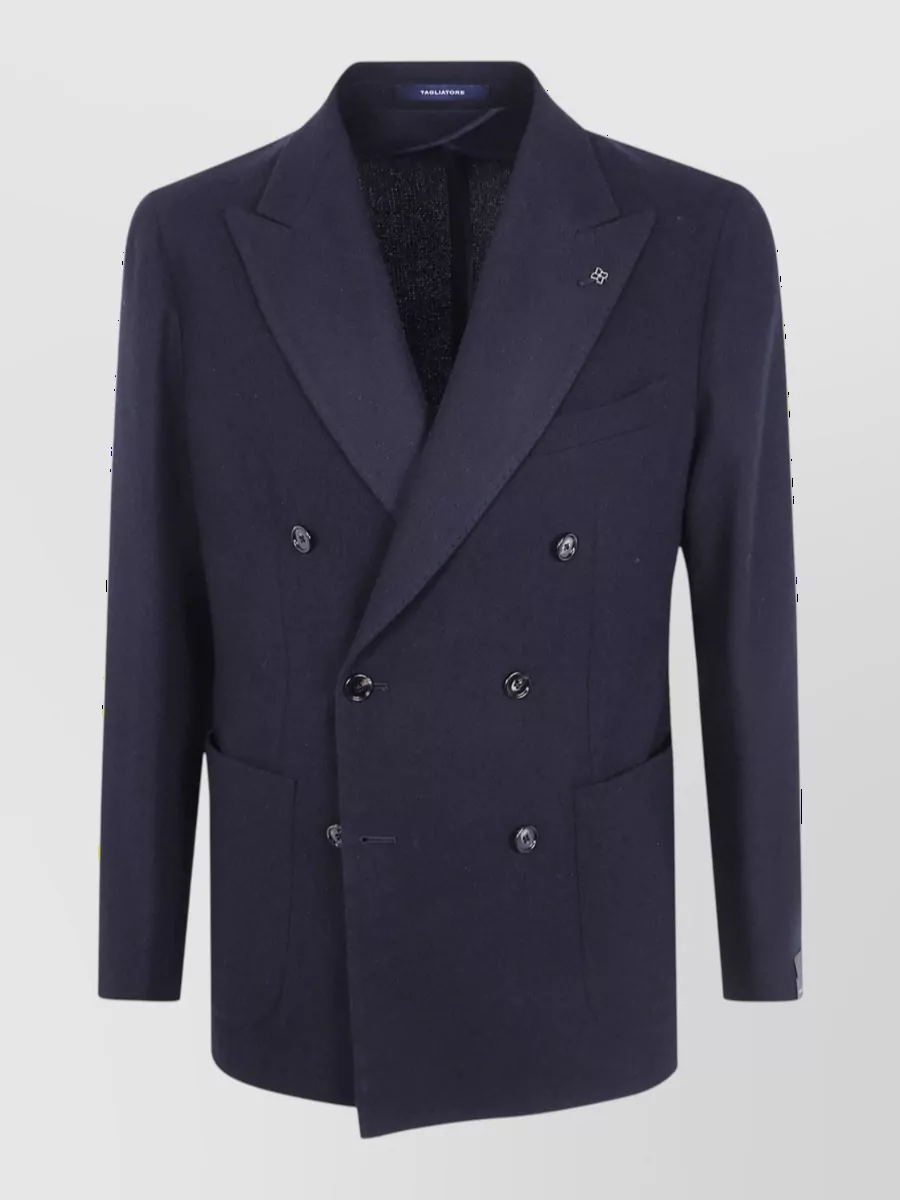 Tagliatore cashmere-blend double-breasted jacket