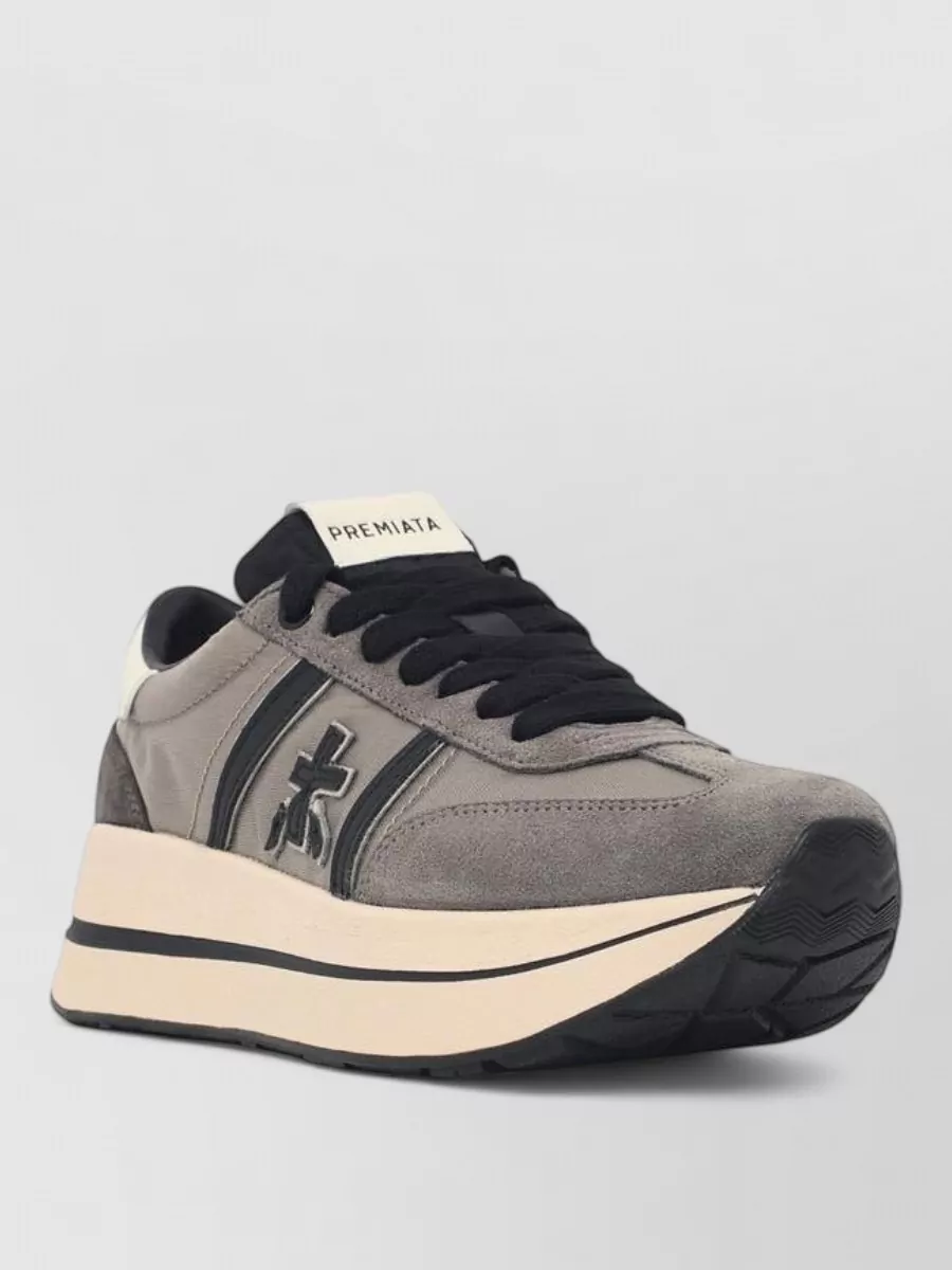 Premiata leather low-top sneakers