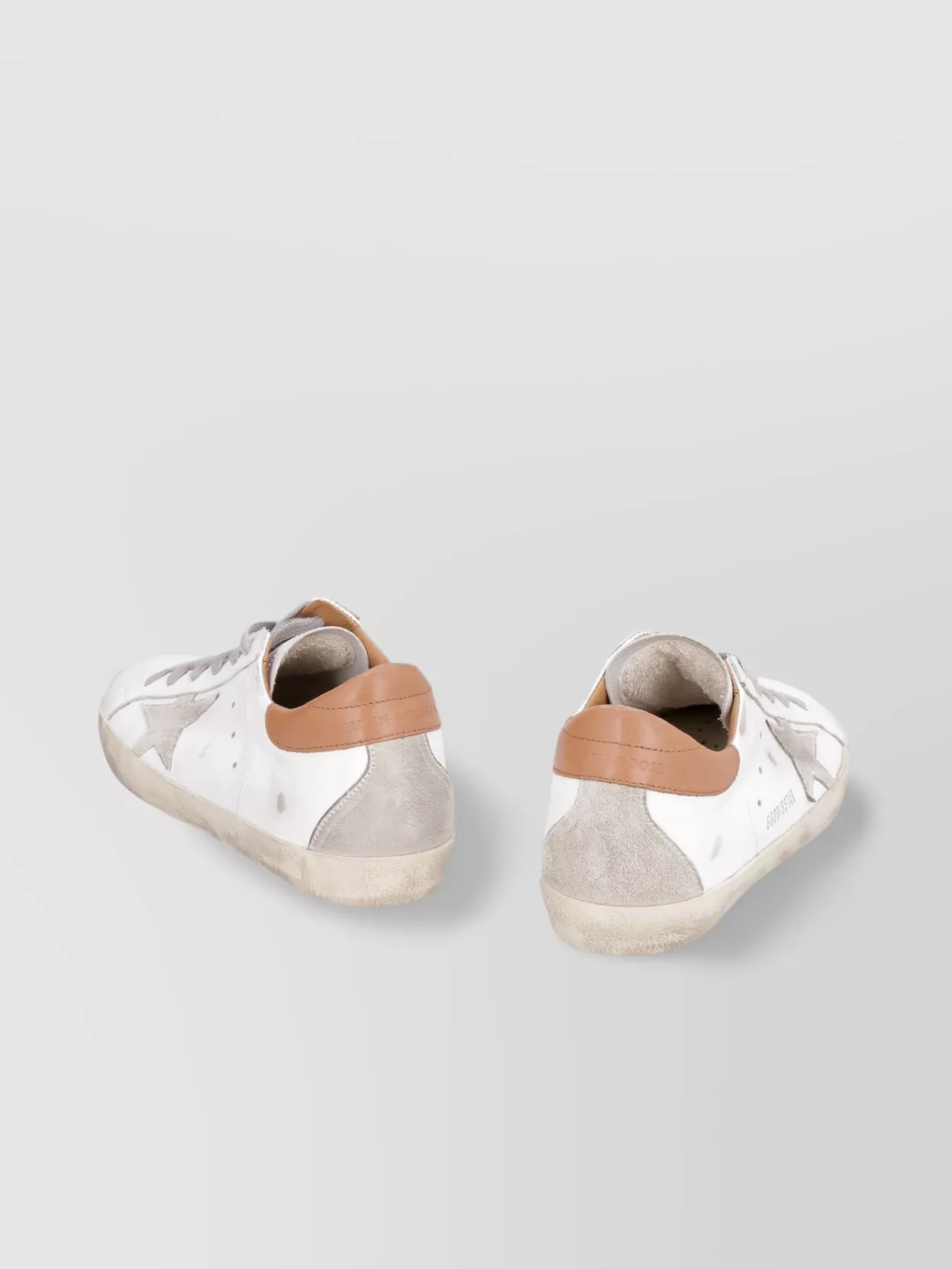 Golden Goose Distressed Leather Sneakers Star Detail
