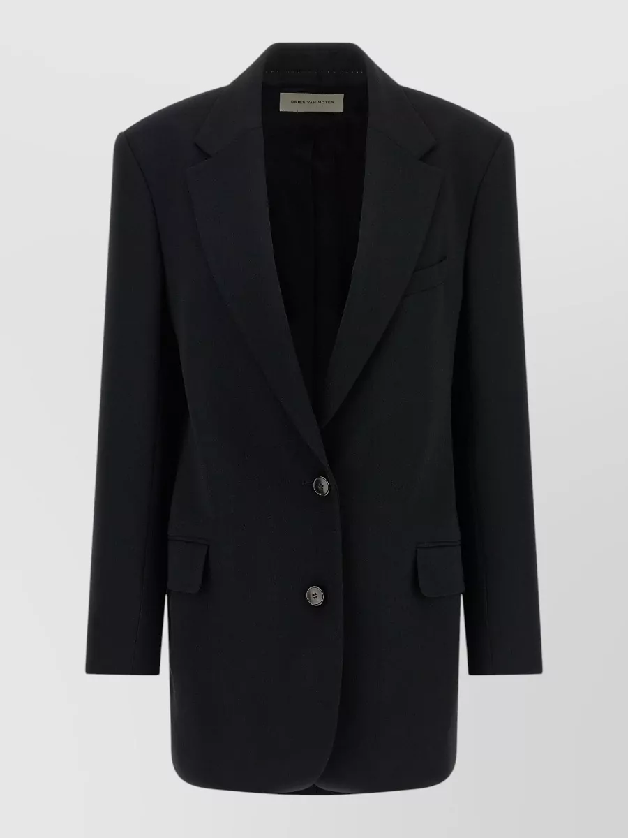 Dries Van Noten Single-breasted crepe blazer