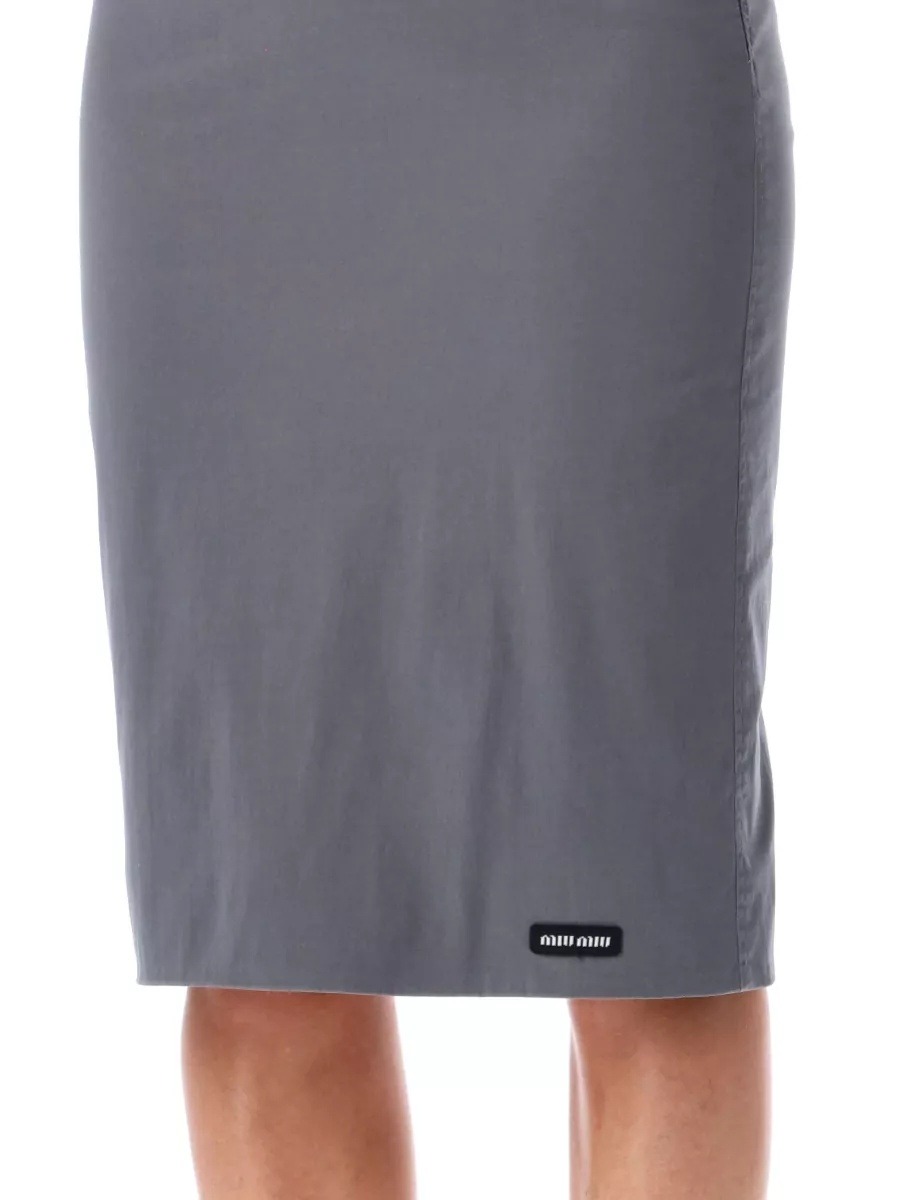 Miu Miu Cotton Midi Pencil Skirt