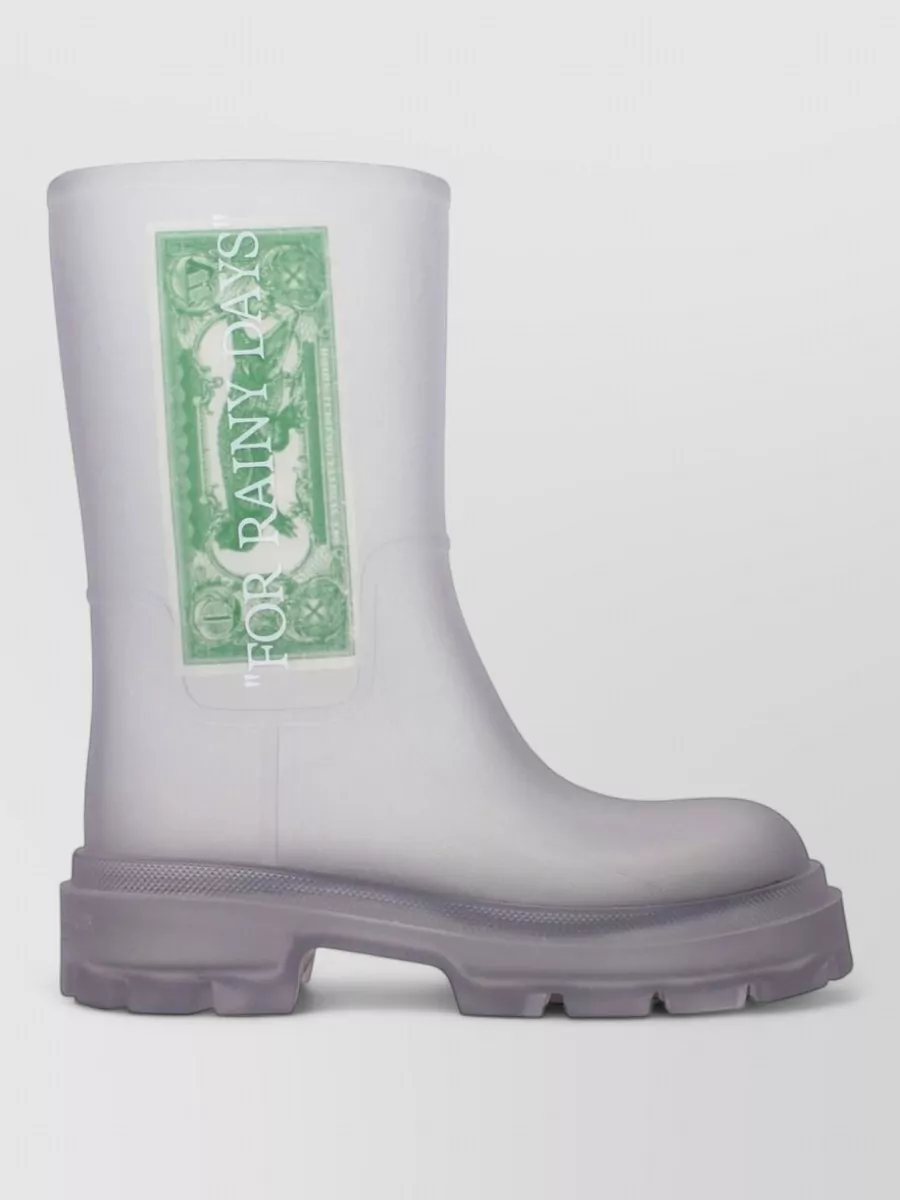 Off-White Transparent Ankle Boots