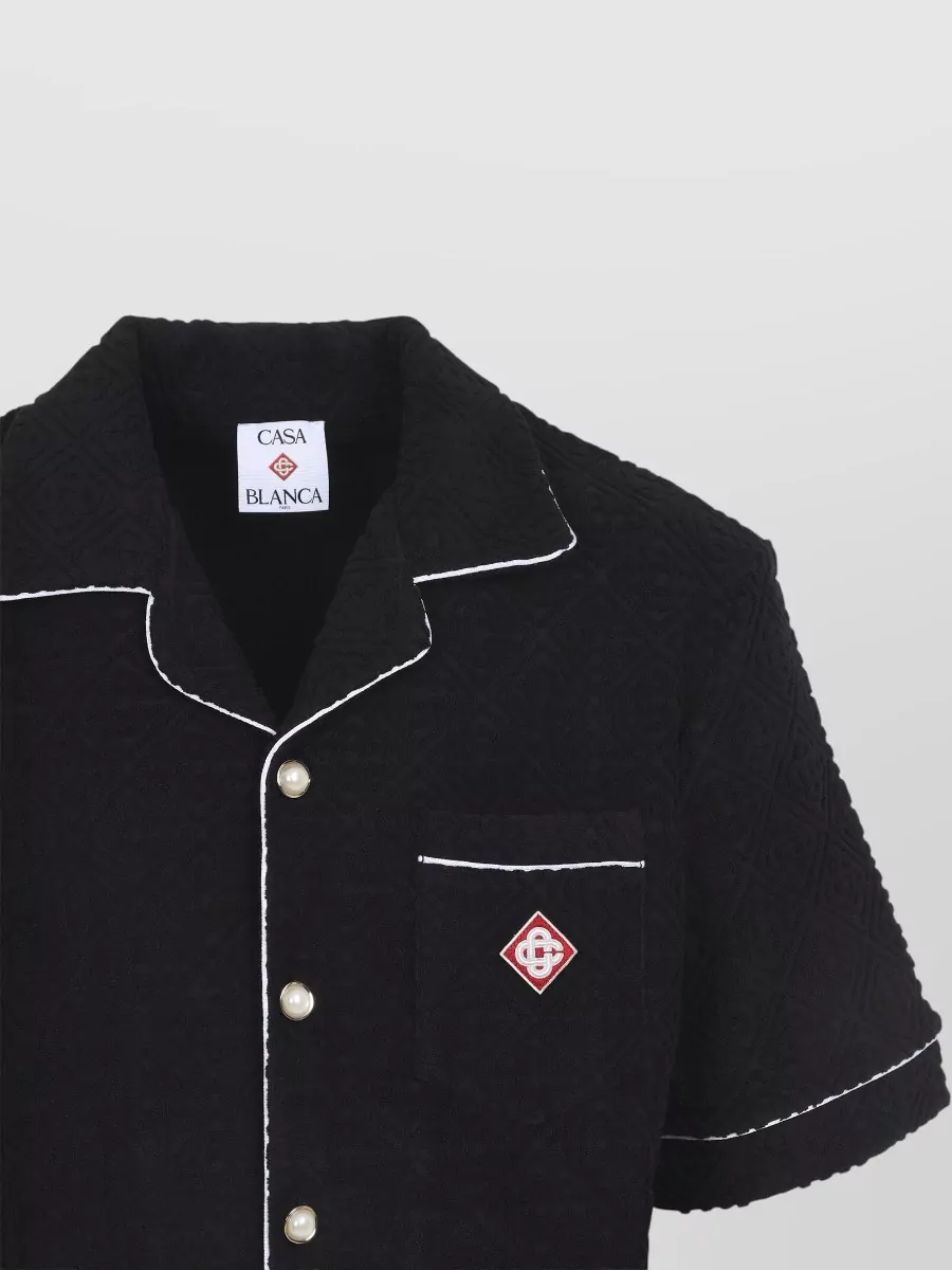 Casablanca Towelling Monogram Short-Sleeve Shirt