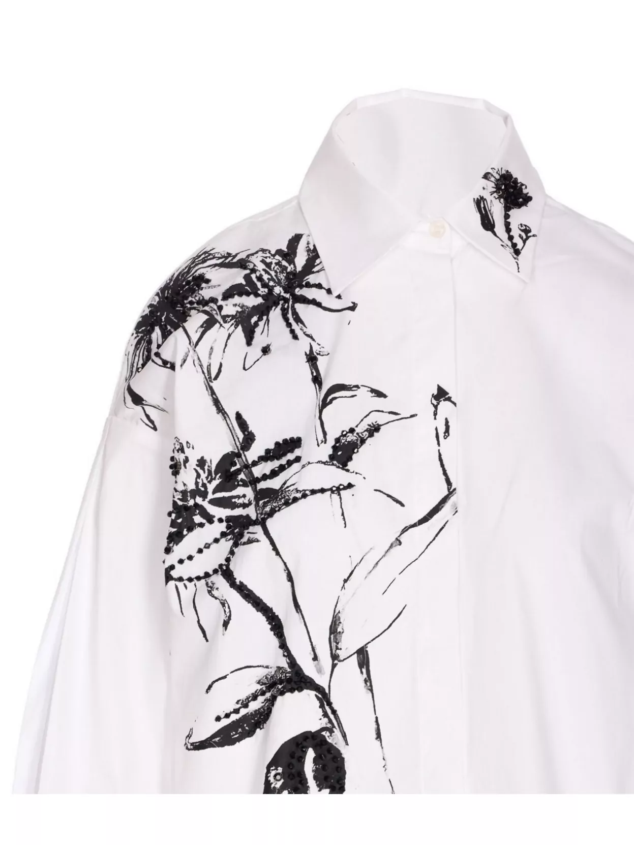Liu Jo Floral Print Long Sleeve Shirt With Strass