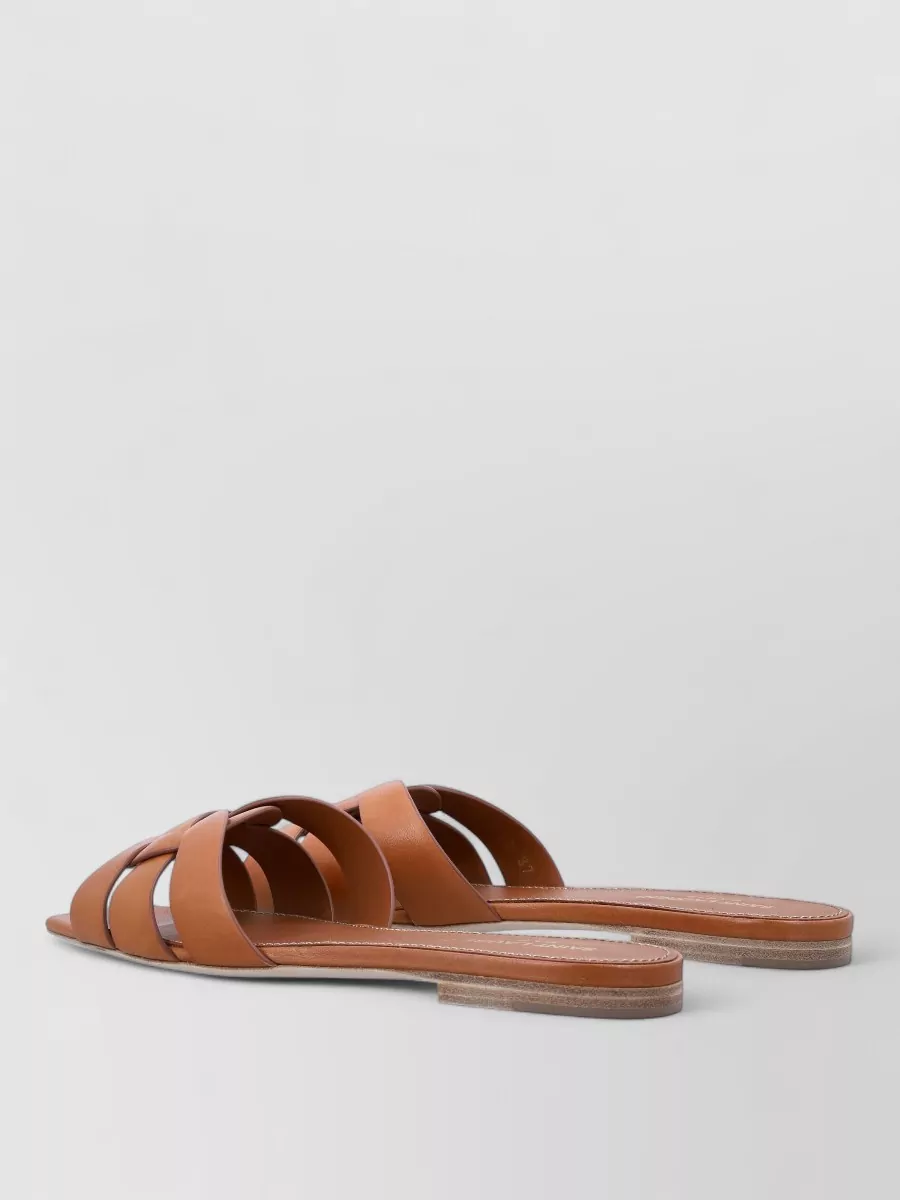 Saint Laurent Leather Flat Slides