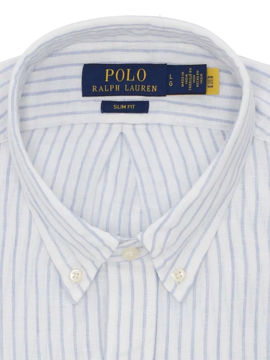Ralph Lauren Striped Linen Long-Sleeve Shirt