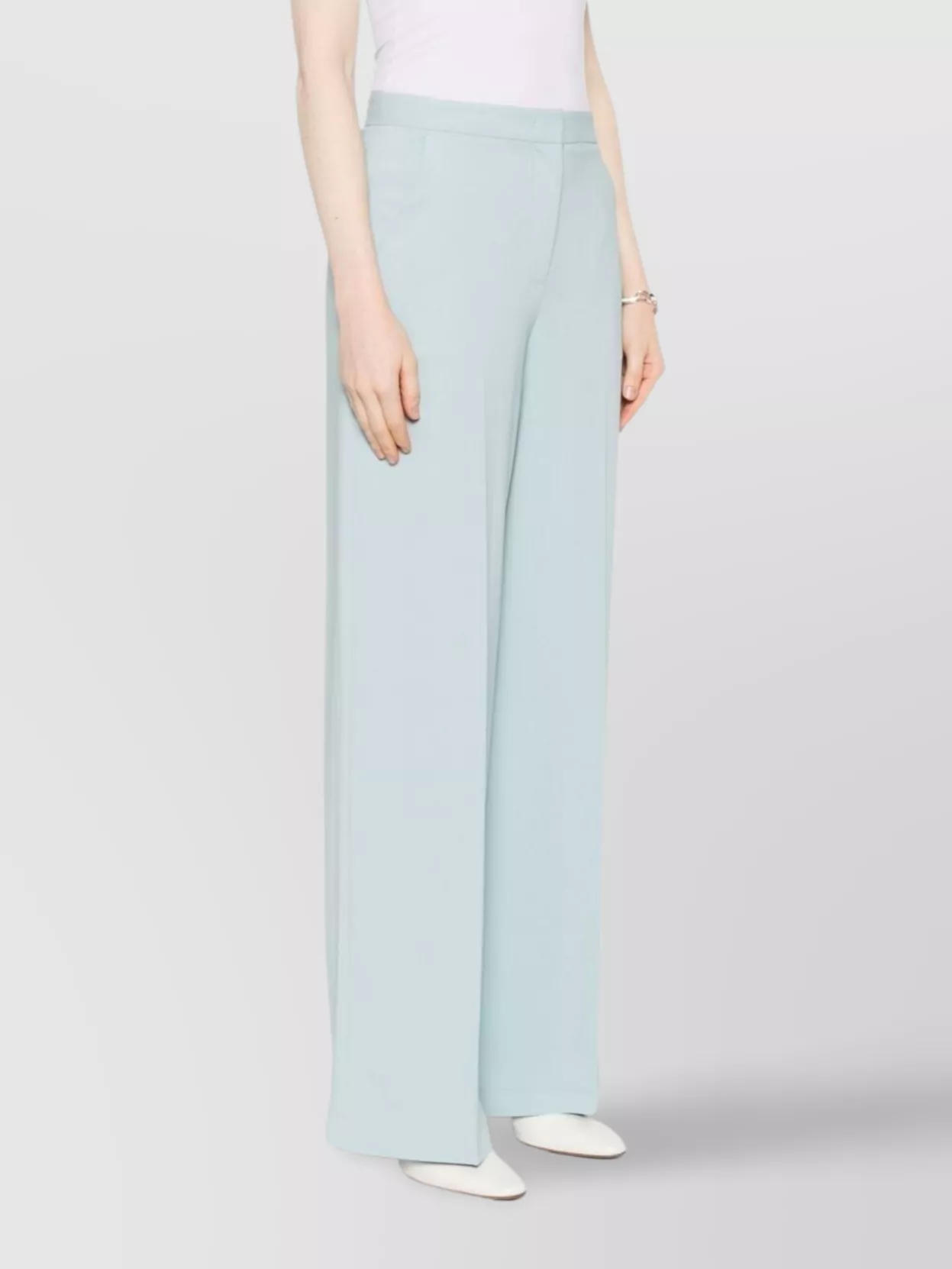 Pinko Wide-leg Celeste Trousers With Clean Waistband
