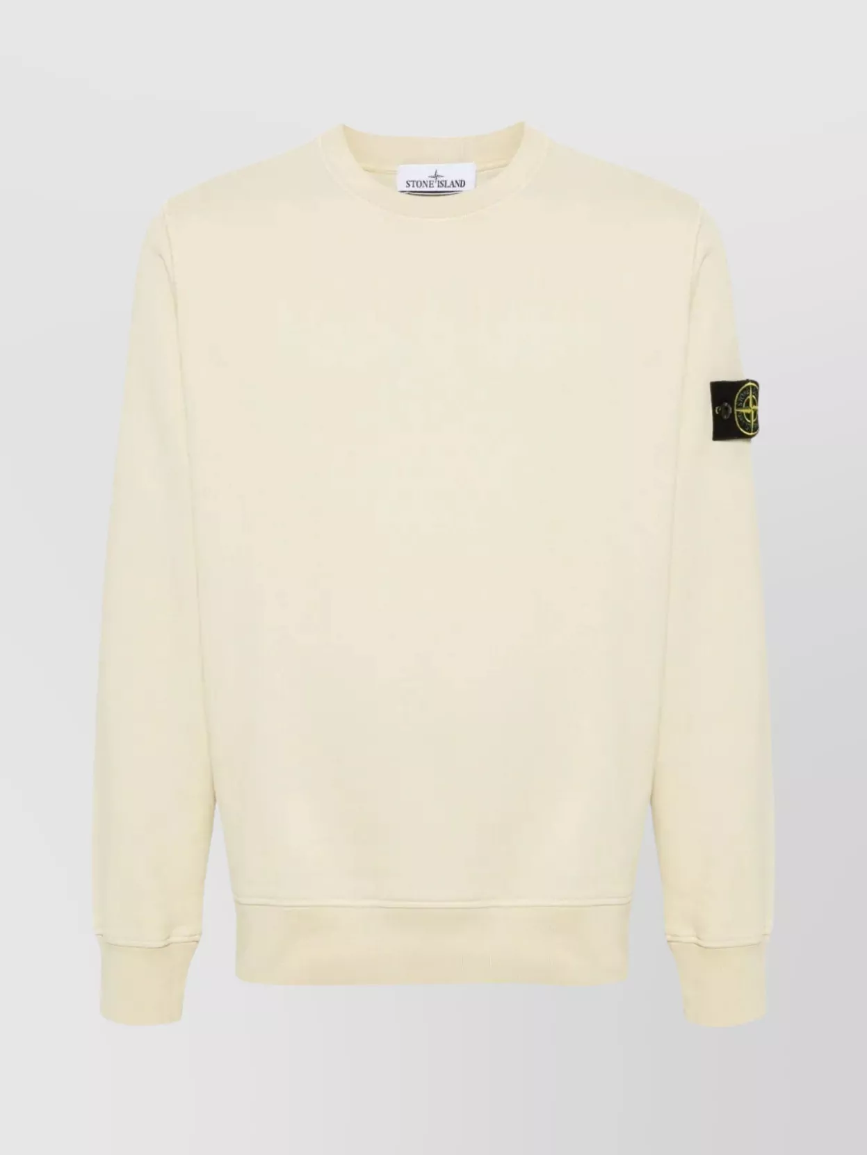 Shop Stone Island Ribbed Crewneck Sweater With Hem And Cuffs