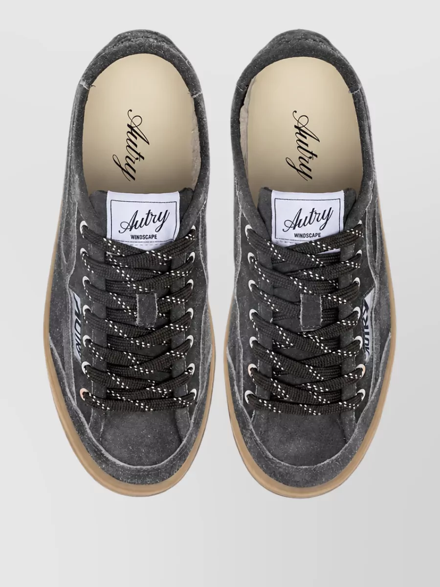 Autry Suede Distressed Low-Top Sneakers