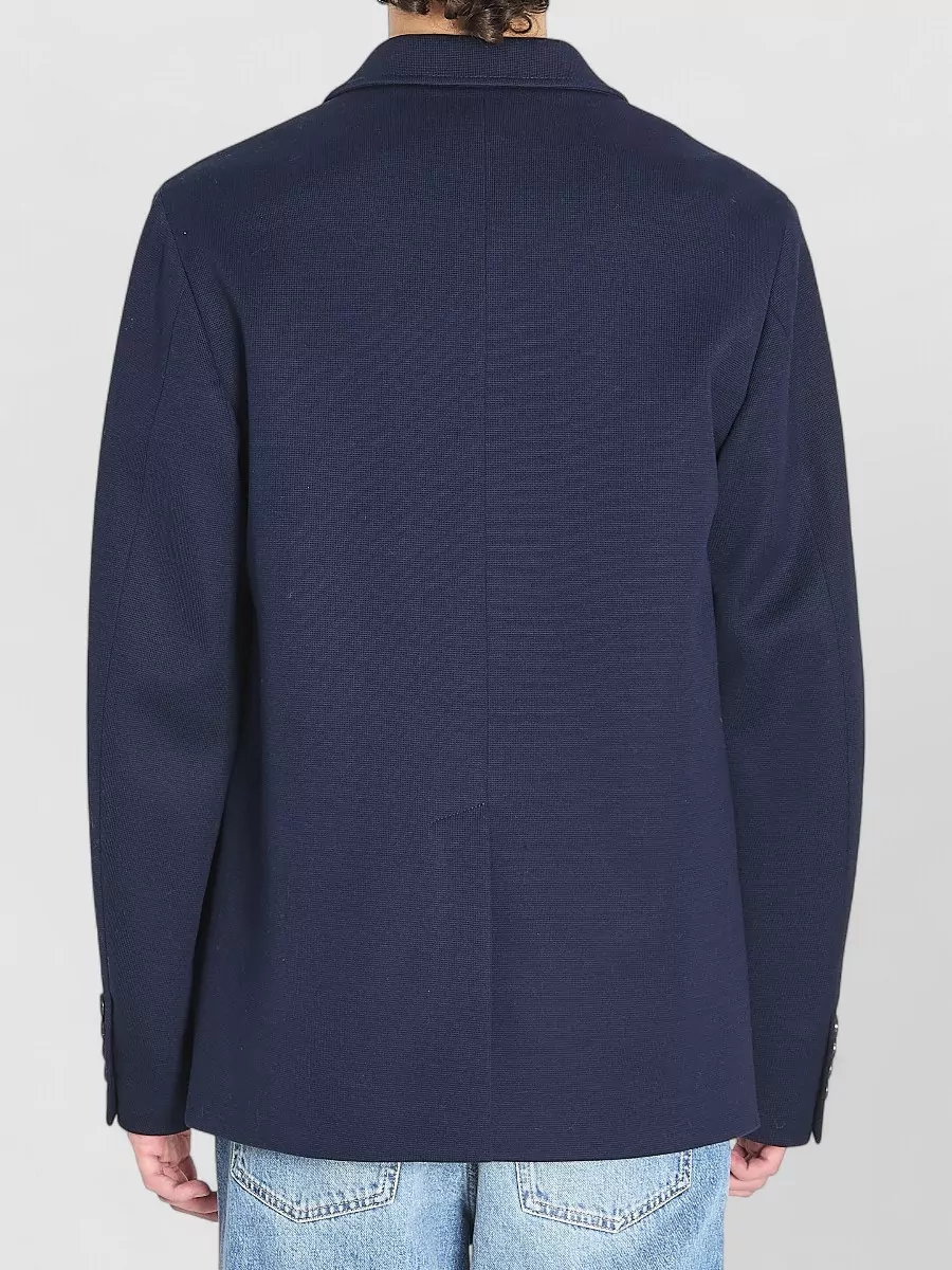 Gucci Piqué Cotton Single Breasted Tailored Jacket