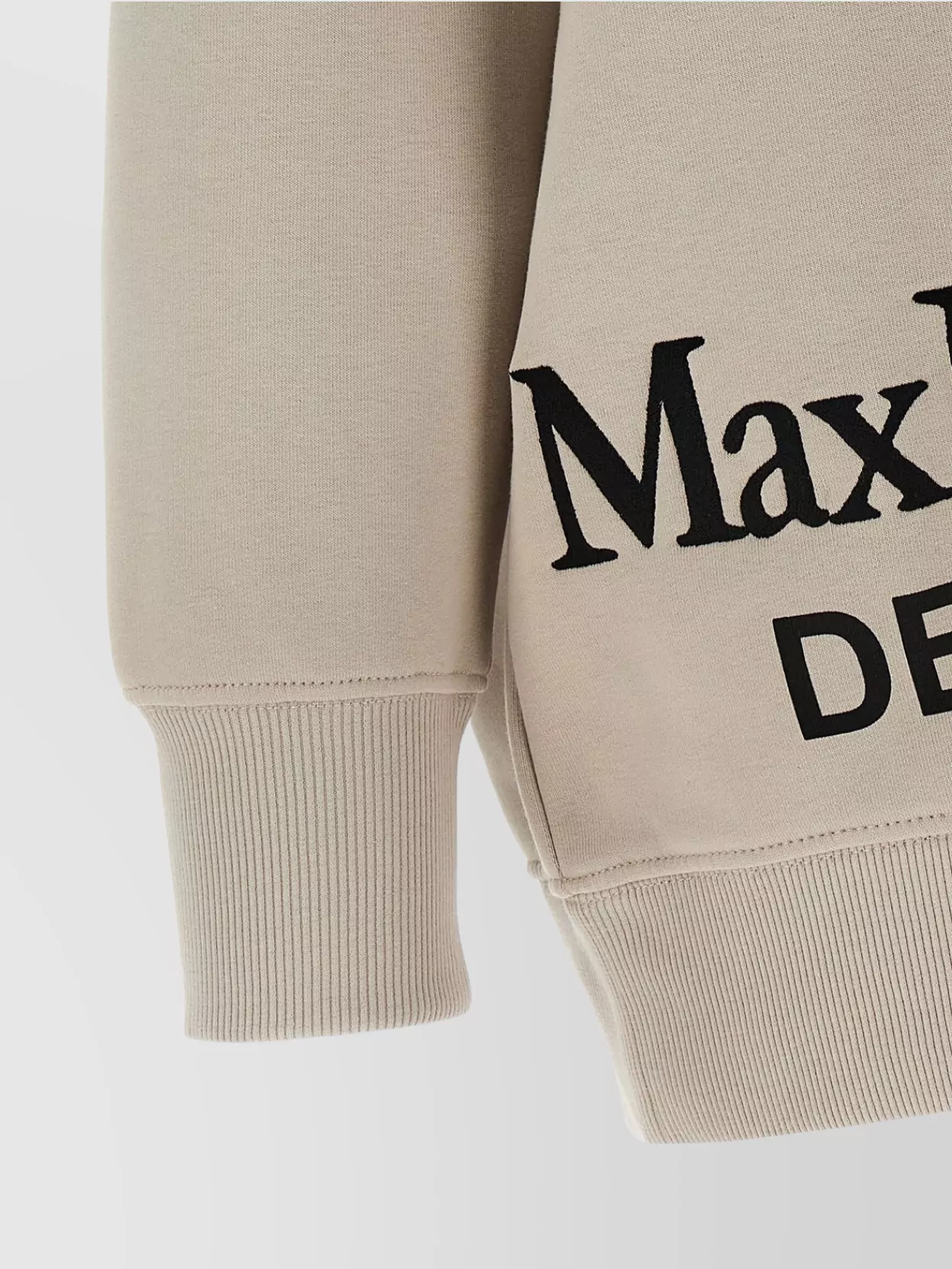 's Max Mara Hooded Oversized Sweatshirt Ribbed Cuffs In Neutral