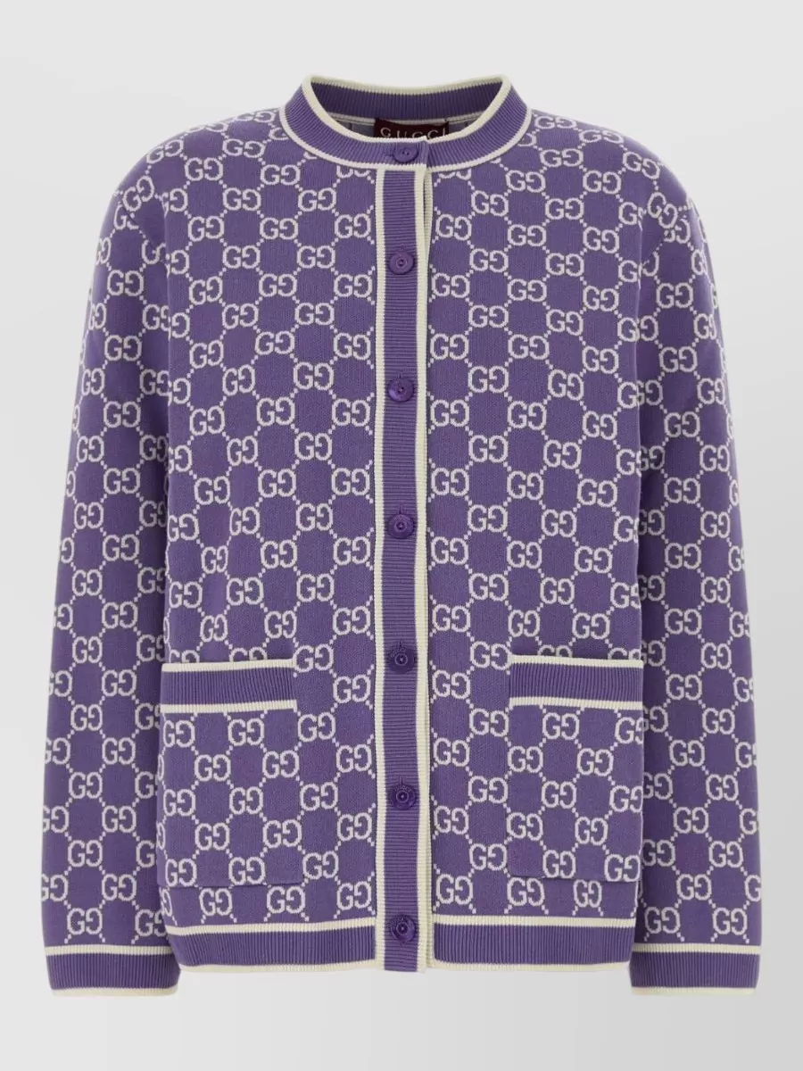 Gucci embroidered cotton cardigan