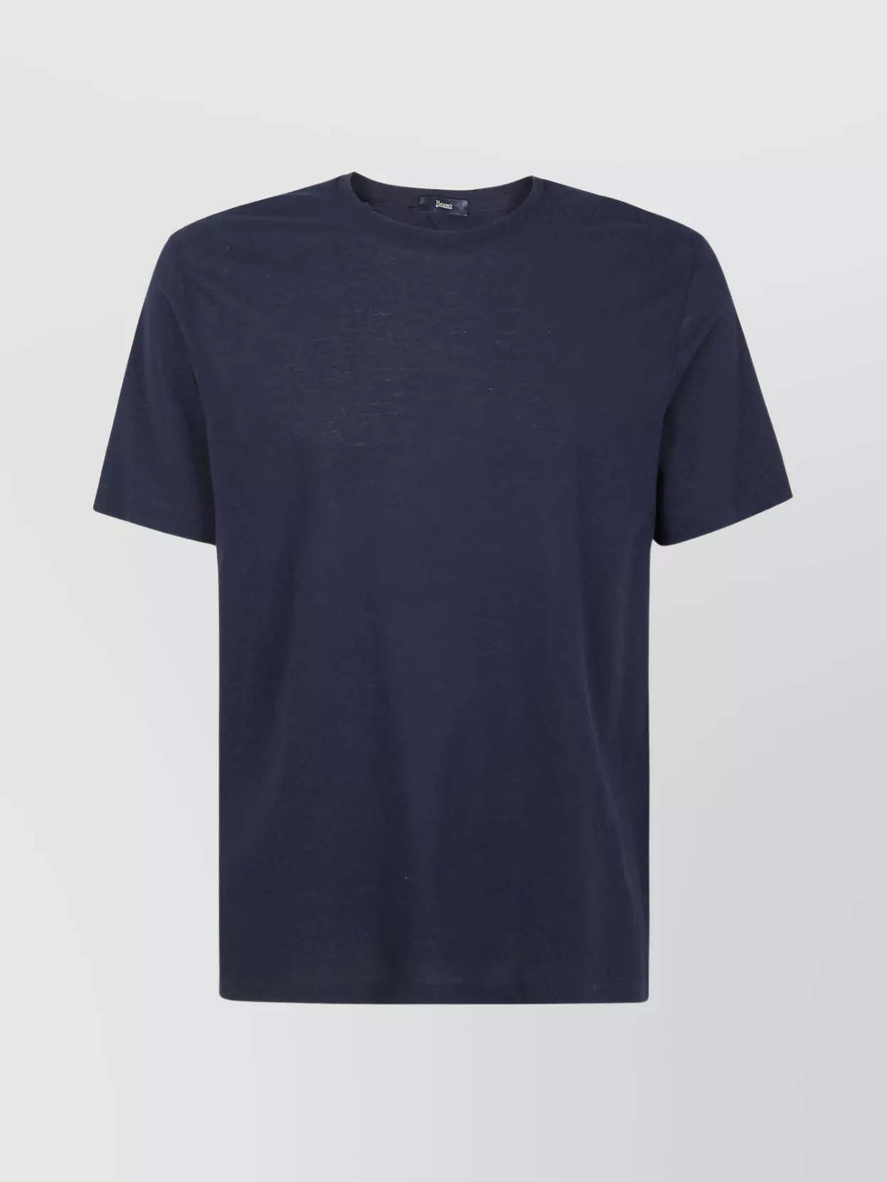 Herno Crew Neck Plain Design Short Sleeves T-shirt In Blue