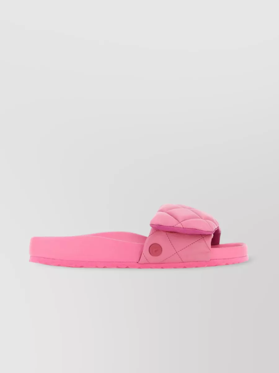 Shop Birkenstock 1774 Sylt Padded Slippers In Smooth Leather In Pink