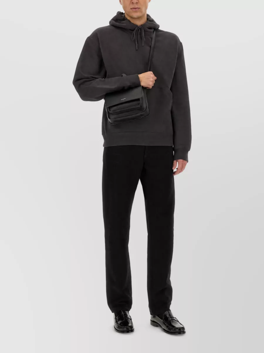 Saint Laurent Hooded Logo Sweatshirt Relaxed Fit