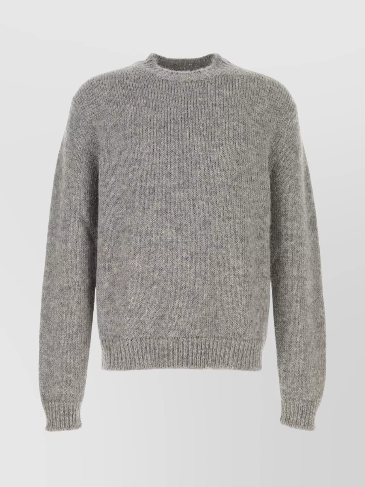 Jil Sander Melange Grey Alpaca Blend Sweater