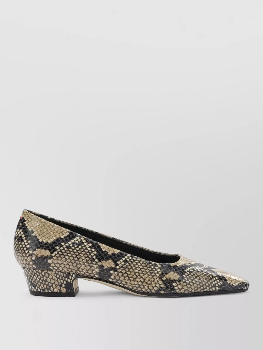 Aeyde Snake-Print Calf Leather Pumps