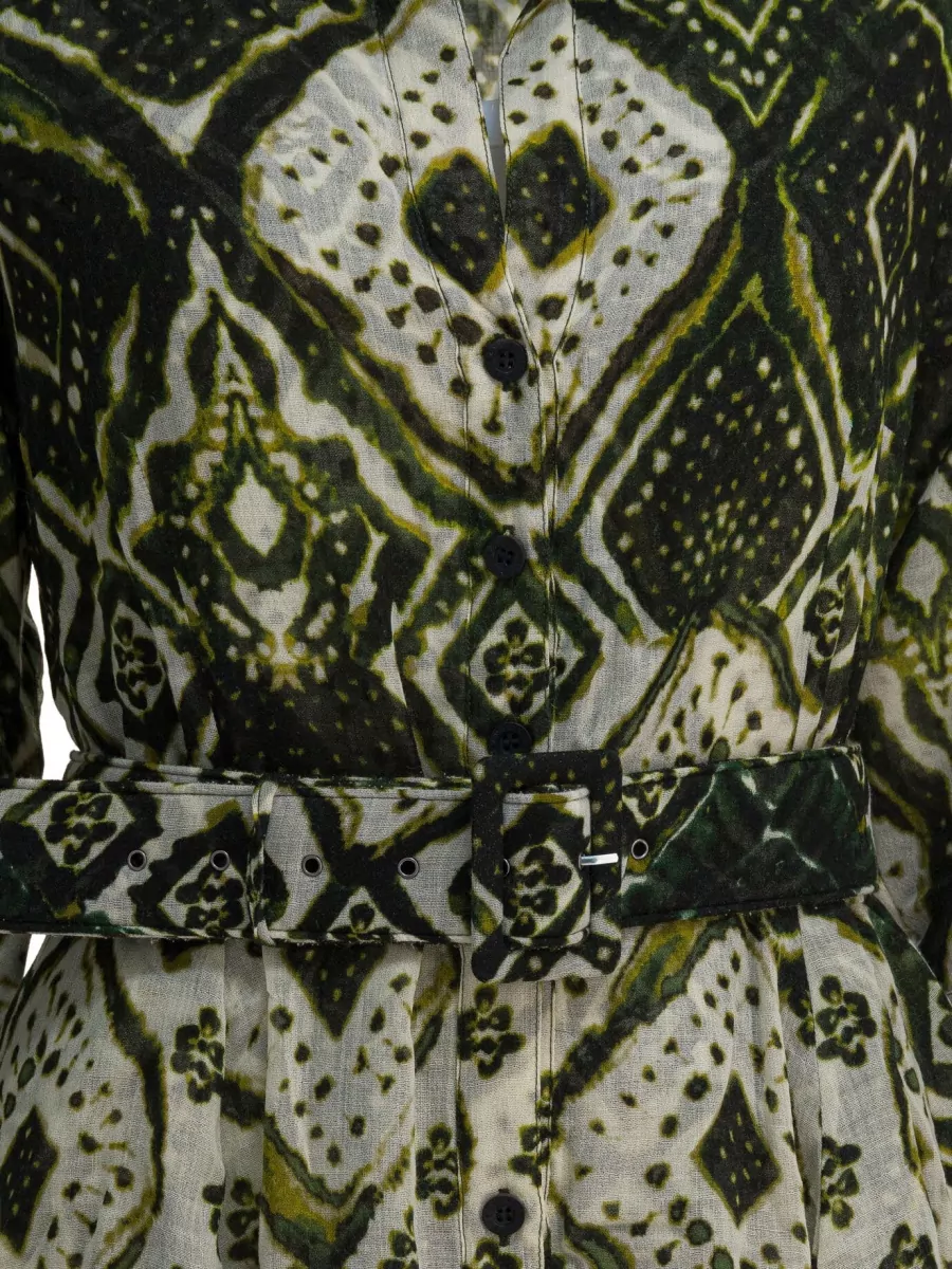 Samantha Sung Wool Tie-Dye Midi Dress