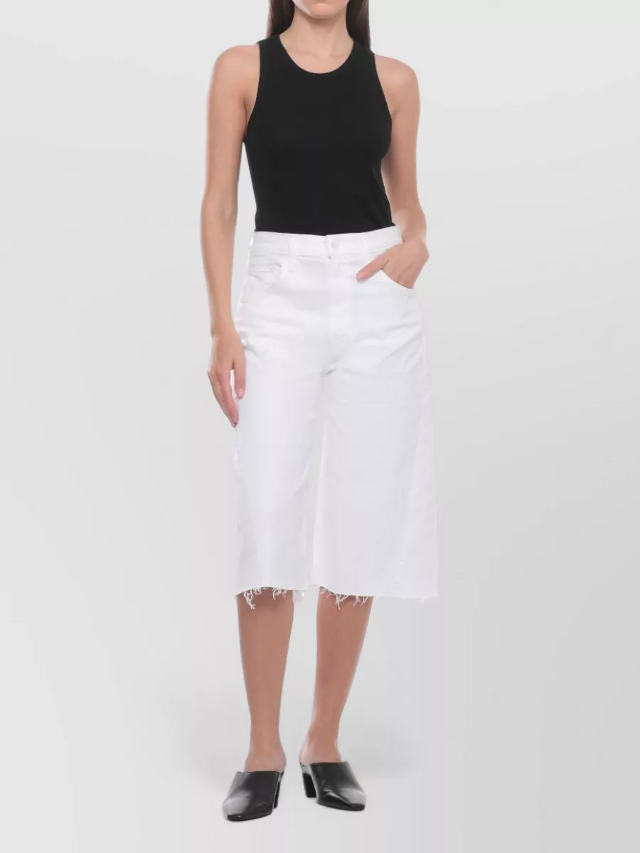 Mother Straight Knee-Length Denim Shorts