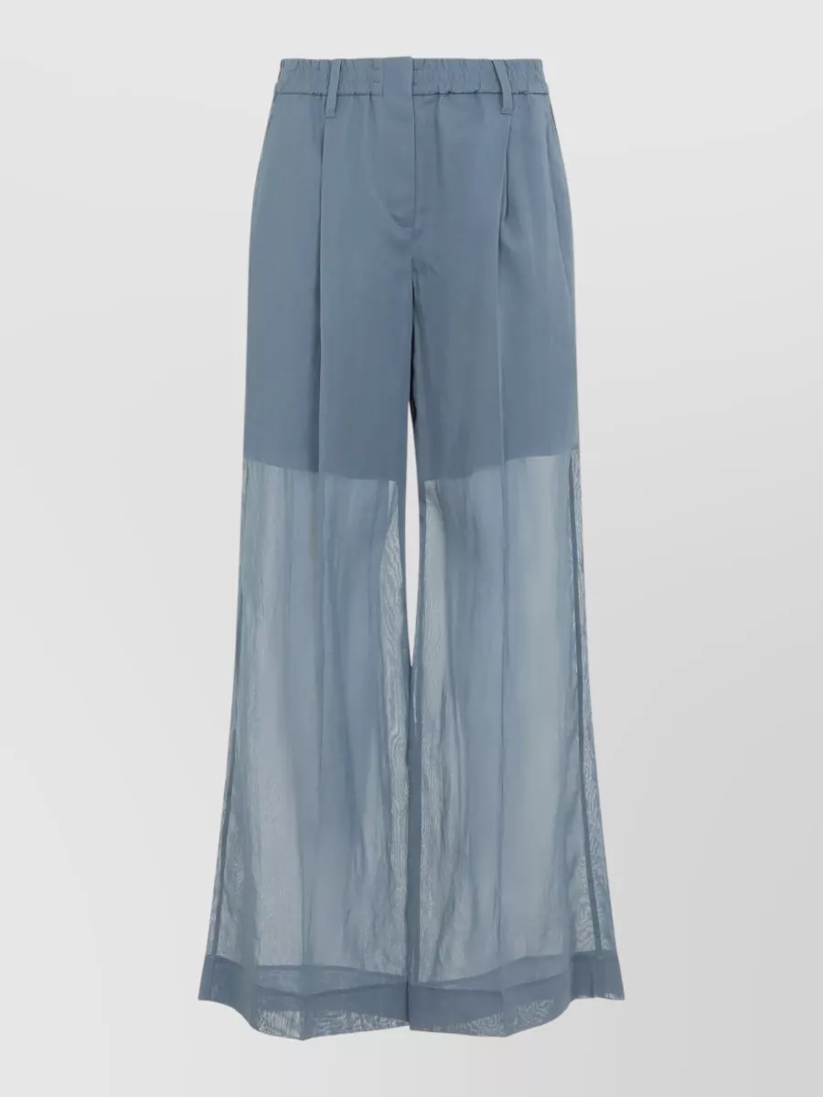 Brunello Cucinelli cotton wide-leg tailored trousers