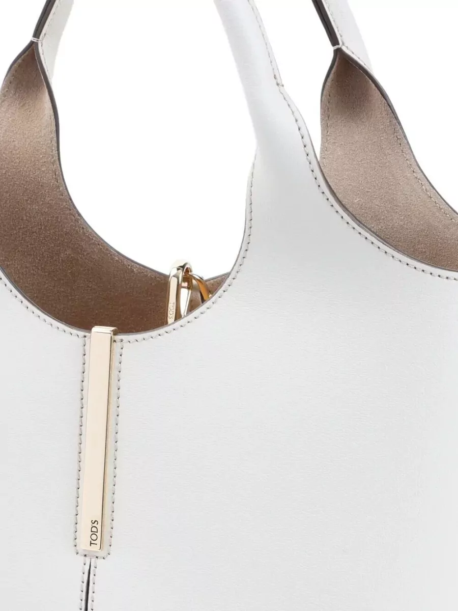 Tod's Leather Mini Tote Bag Branded Metal Bar