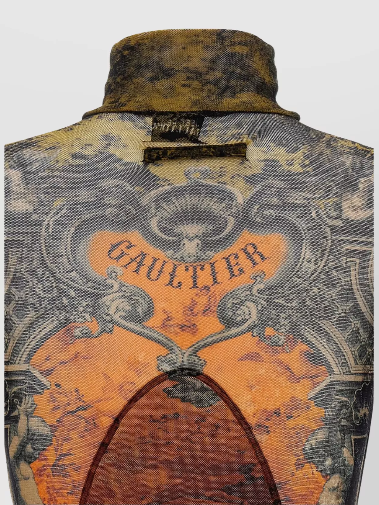 Jean Paul Gaultier Bodysuit 'Medallion' Graphic Print Cutout