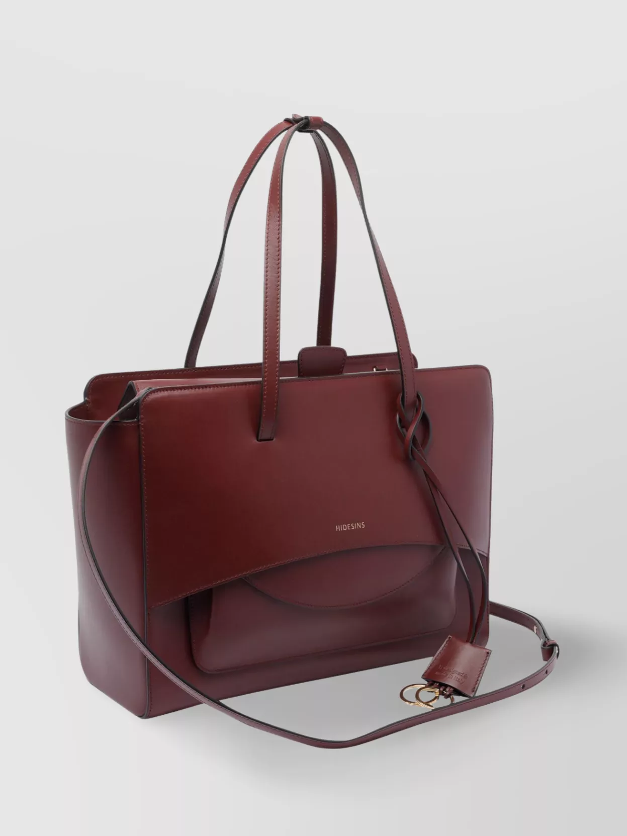 Hidesins Bordeaux Large Flap Tote Bag