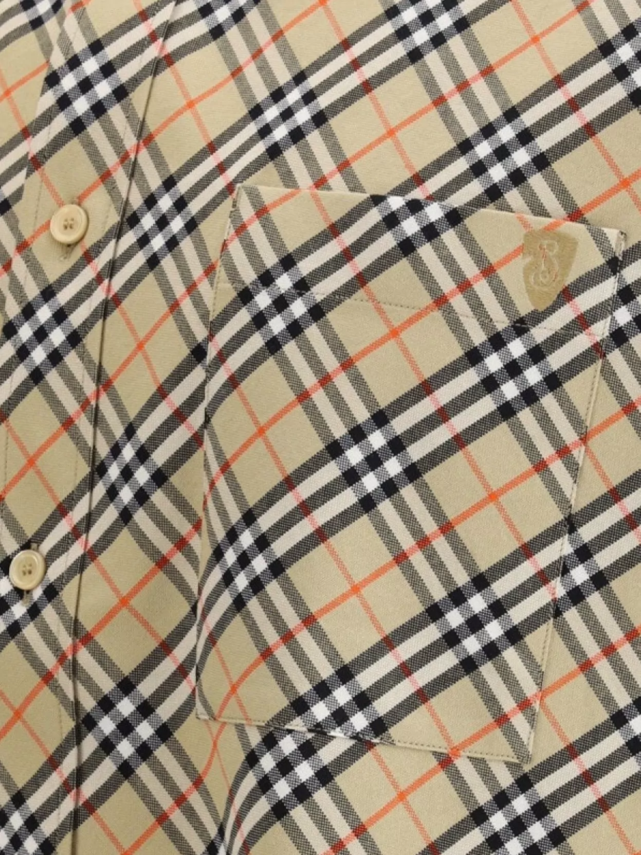 Burberry Check Shirt With Button-down Collar And Chest Pocket