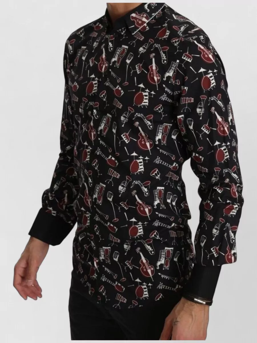 Dolce&Gabbana Silk Slim-Fit Printed Shirt