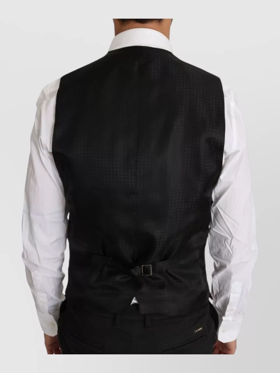 Dolce&Gabbana Wool Silk Pattern Waistcoat