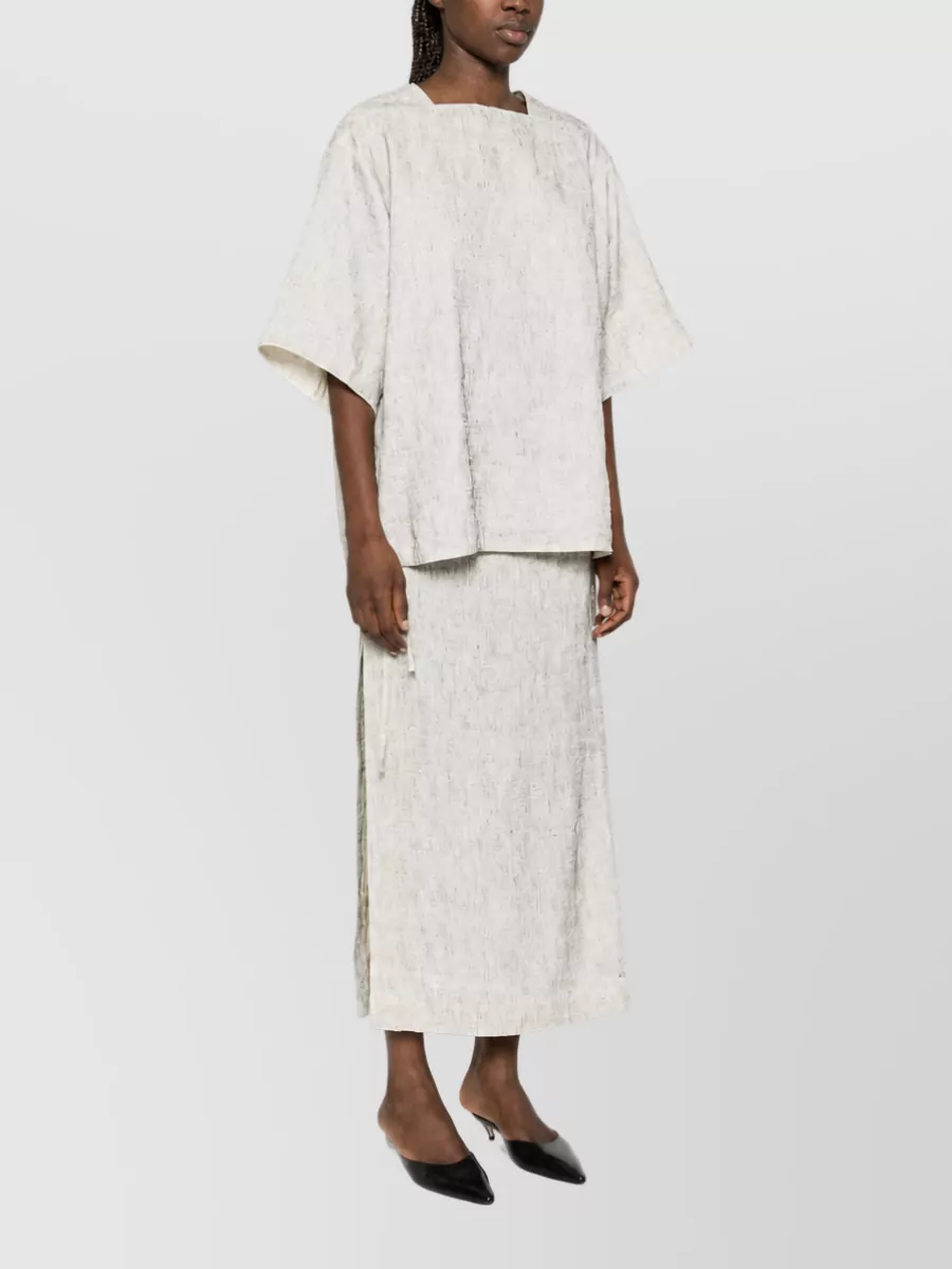 The Row Linen Silk Midi Dress