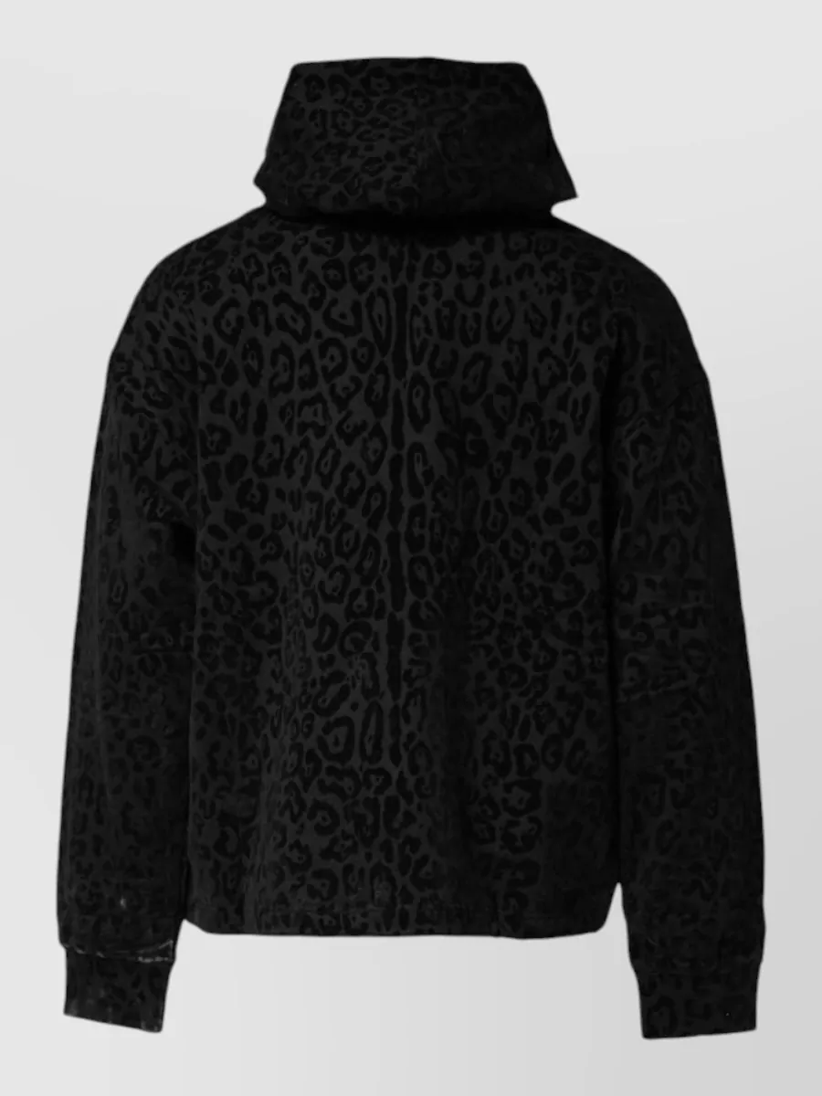 Dolce&Gabbana Leopard Print Hooded Zip Sweatshirt