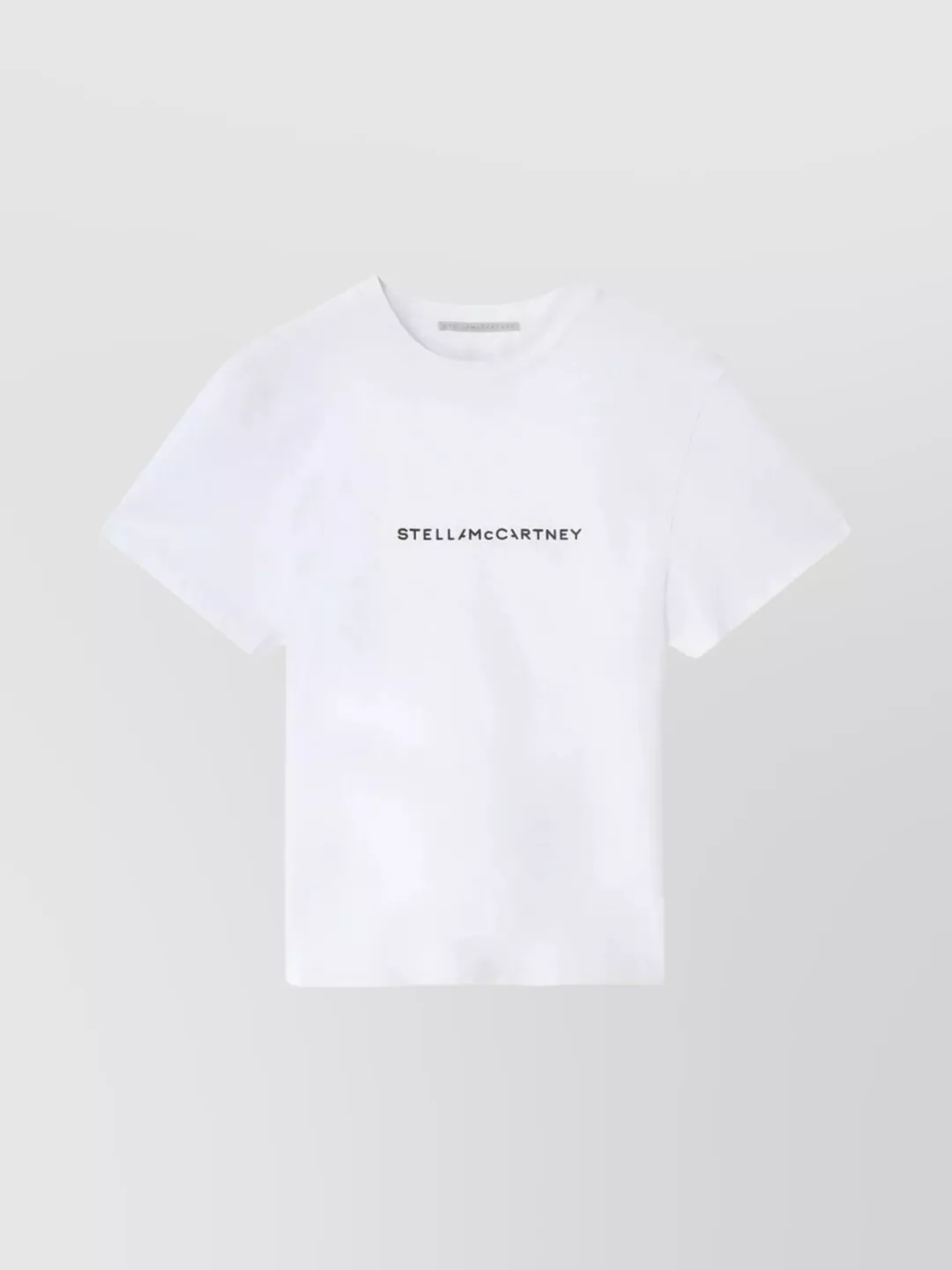 Shop Stella Mccartney Logo Crew Neck T-shirt With Short Sleeves In White