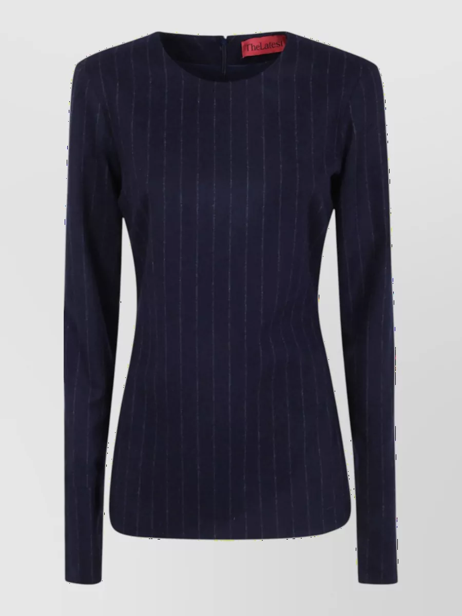 Thelatest wool ribbed round neck sweater