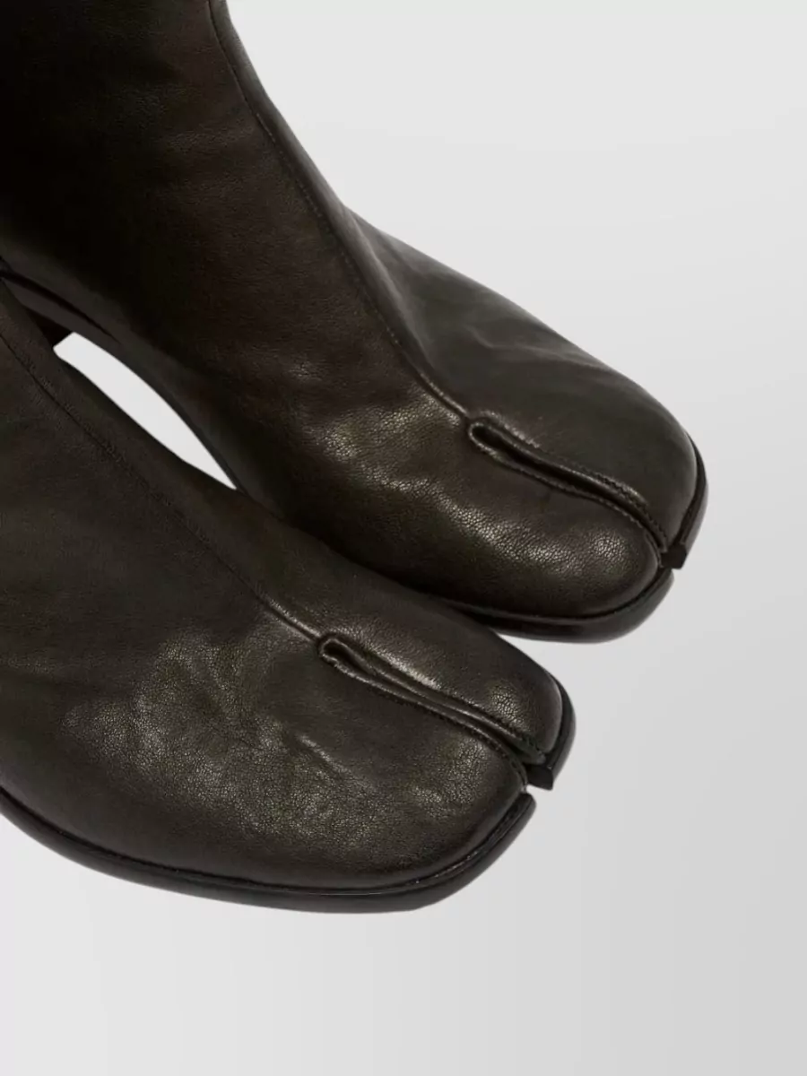 Maison Margiela Leather Tabi Ankle Boots