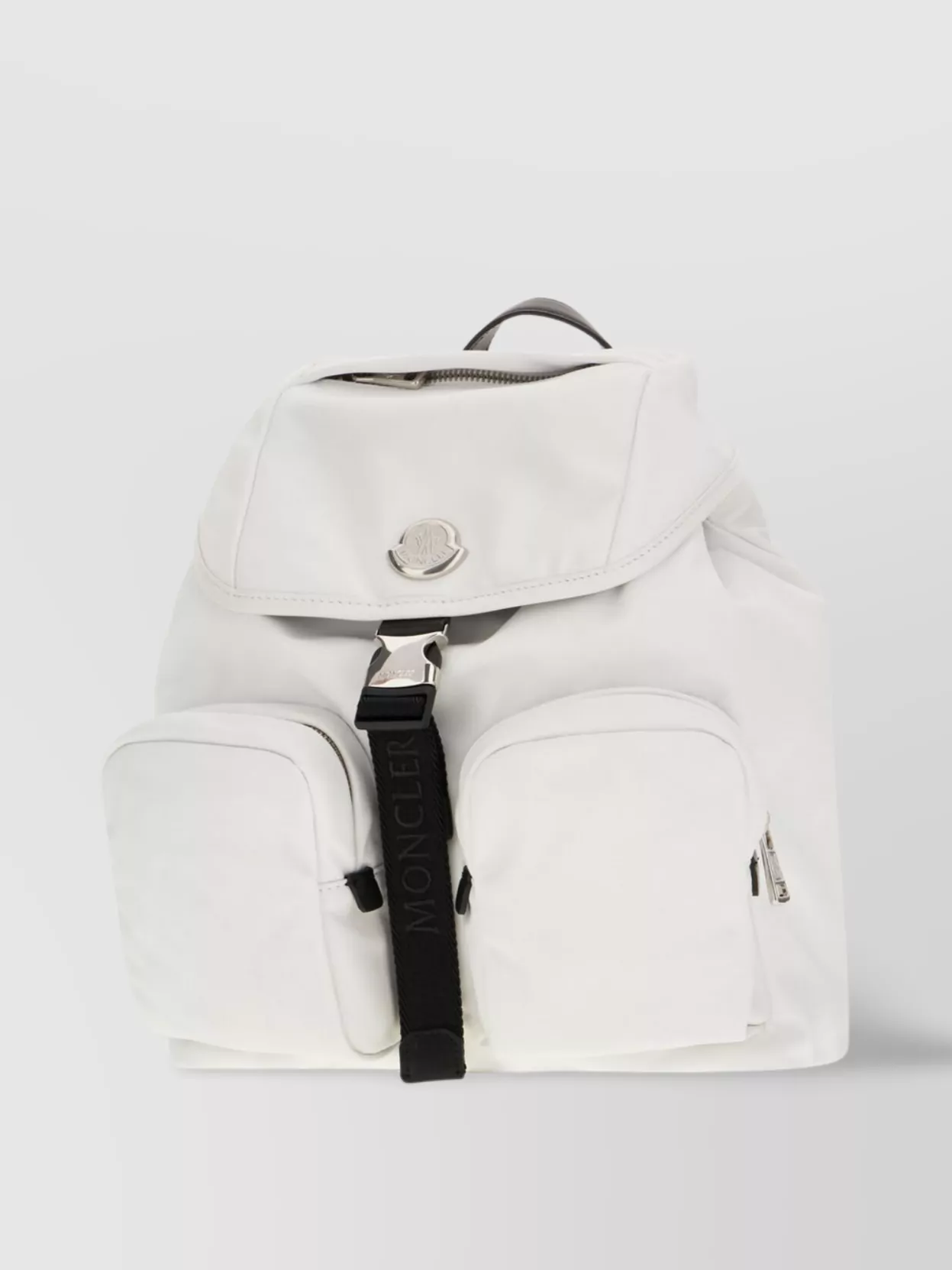 Moncler Nylon Backpack With Adjustable Straps And Front Flap