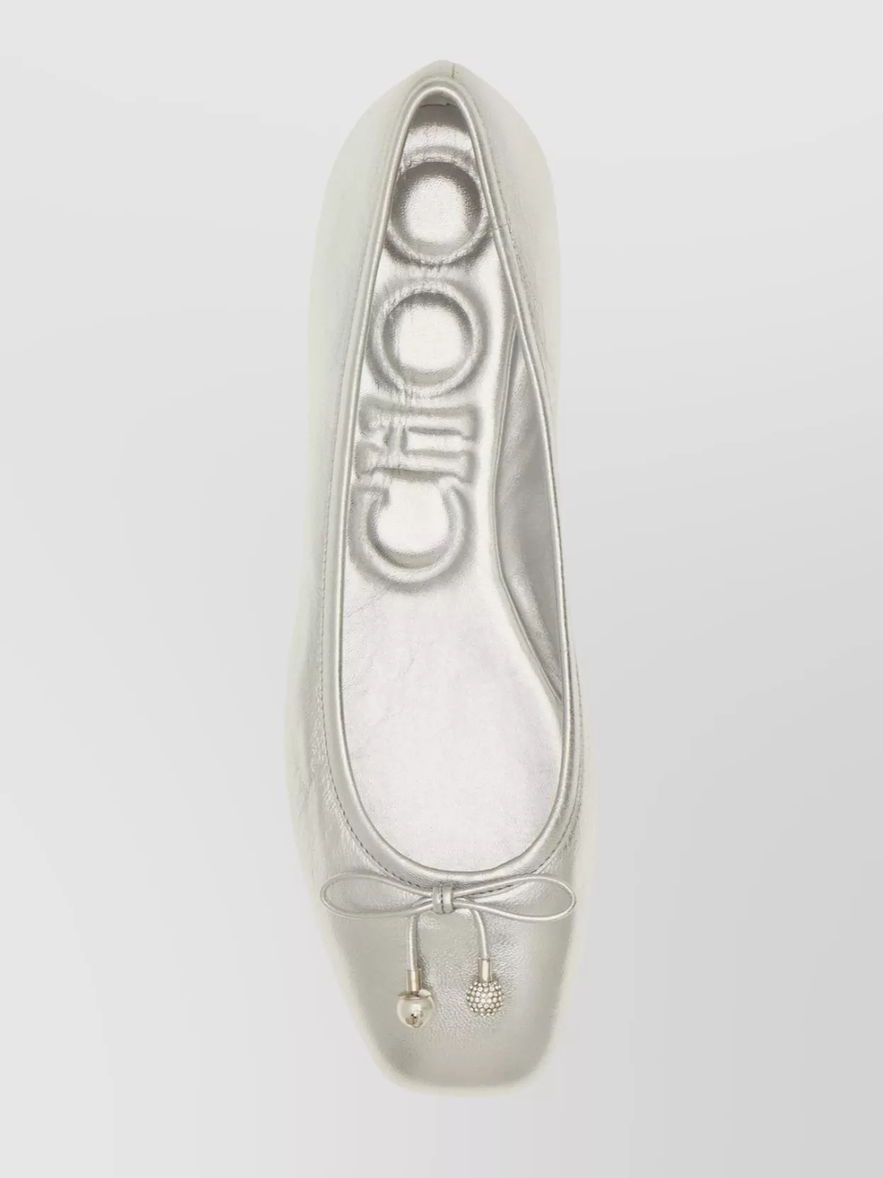 Jimmy Choo Elme Metallic Leather Ballet Flats